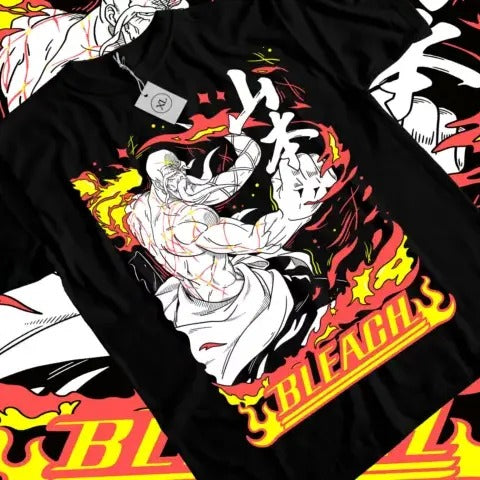 Bleach Yamamoto T-shirt Genryusai Shigekuni Tshirt Anime Manga All Size Black Hoodie, Sweatshirt | GrindPrints.com