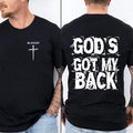Blessed Christian, God's Got My Back Tee Cotton Casual Street Style Crew Neck Short Sleeve T-Shirt Top for Unisex Hoodie,...