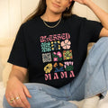Blessed Mama ChristianShirt Cotton Casual Street Style Crew Neck Short Sleeve T-Shirt Trendy Top for Women for Men,...