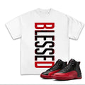 Blessed Match 12 Retro Flu Game Outfits, Trendy Fitted Graphic Tee, Cotton T-shirt for Men with Y2K Streetwear Vibes...