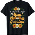 Blessed To Be Called Mom And Grandma Shirt Cute Sunflower T-Shirt Made in USA Hoodie, Sweatshirt | GrindPrints.com