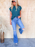 Blessing In Disguise High Rise Distressed Flare T-Shirts, Hoodie, Sweatshirt | GrindPrints.com