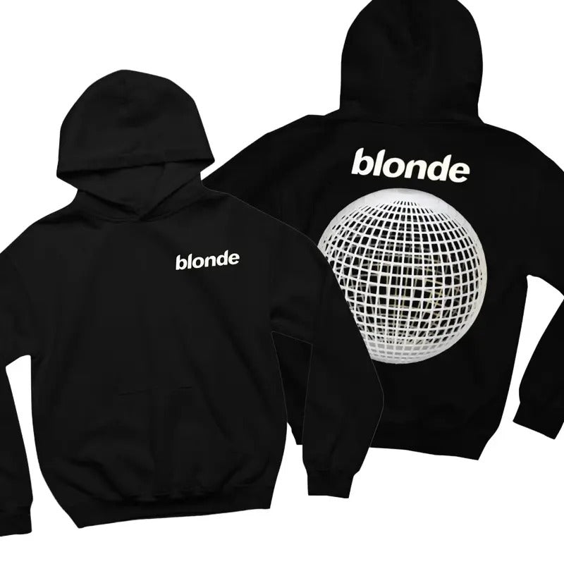 Blonde Hoodie, Streetwear Hoodie, Blonded Hoodie, Y2K Hoodie, Aesthetic Sweatshirt, Words on back Hoodie, Music Hoodie,...