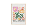 Bloom As You Are Print, Self Love Print, Positive Quote Print, Boho Floral Art, Gifts For Family Him Her Art Prints,...