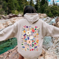Bloom Brilliance Color-Infused Floral Print Hoodie T-Shirts, Sweatshirt | GrindPrints.com