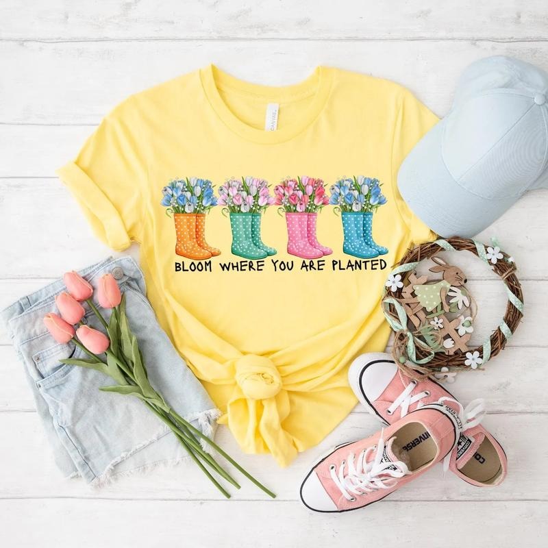 Bloom Where You Are Planted DTF Transfers - THIS IS NOT A SHIRT Hoodie, Sweatshirt | GrindPrints.com