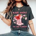 Bloom Where You are Planted Pink DTF Transfers - THIS IS NOT A SHIRT Hoodie, Sweatshirt | GrindPrints.com