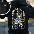 Blue Colar Patriot Blood Sweat Pride This We'll Defend 2 Side Printed T-shirt - Crewneck Sweatshirt