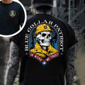 Blue Colar Patriot In Work We Trust Yellow Skeleton 2 Side Printed T-shirt - Crewneck Sweatshirt