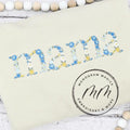 Blue Floral Mama Sweatshirt Embroidered T-Shirts, Hoodie | GrindPrints.com
