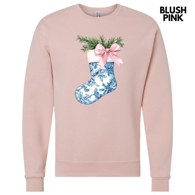 Blue Floral Stocking Sweatshirt 'NLB' T-Shirts, Hoodie | GrindPrints.com