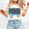 Blue Mama Coquette Bow T-Shirt, Mama Checkered T-Shirt, Mama Varsity T-Shirt, Pink Mama T-Shirt, Mama T-Shirt, Mama Bow...