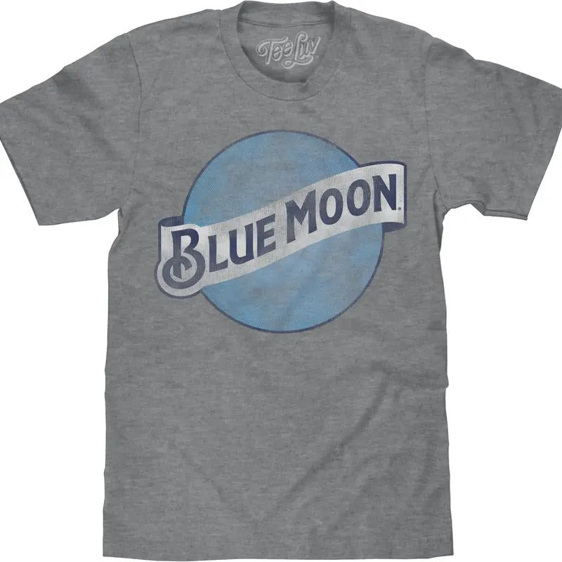 Blue Moon Color Logo Big & Tall T-Shirt - Gray Hoodie, Sweatshirt | GrindPrints.com