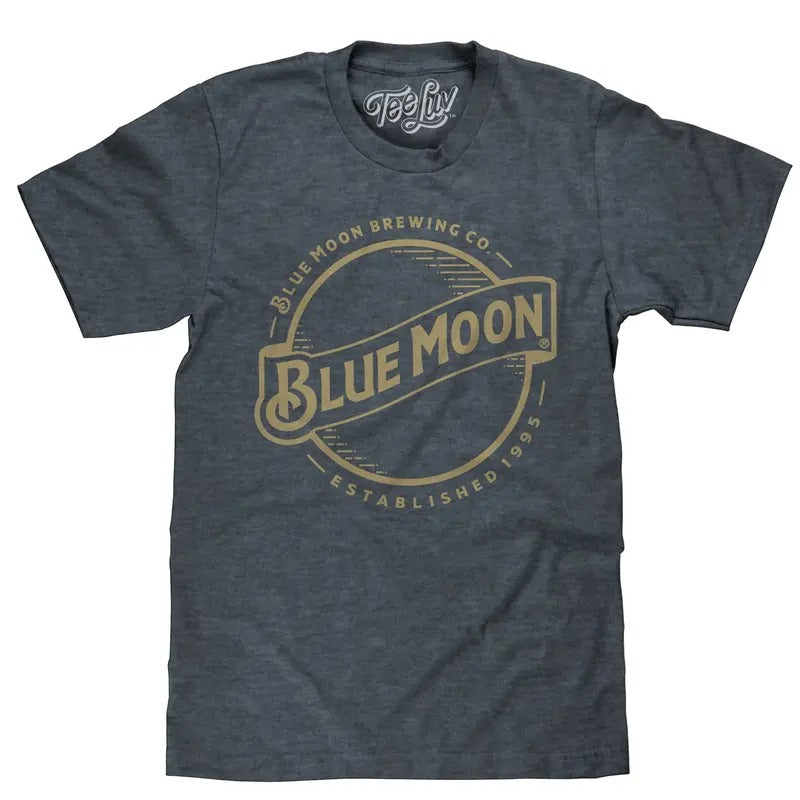 Blue Moon Gold Print Logo Indigo T-Shirts, Hoodie, Sweatshirt
