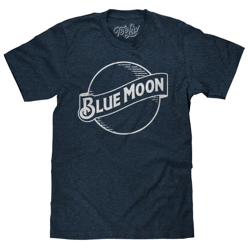 Blue Moon Logo T-Shirt - Navy Hoodie, Sweatshirt | GrindPrints.com
