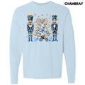 Blue Nutcracker Holiday Long Sleeve Comfort Colors T-Shirt 'NLB' Hoodie, Sweatshirt | GrindPrints.com