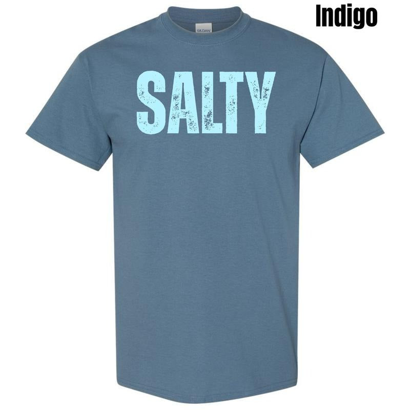 Blue Salty Gildan Short Sleeve T-Shirt 'NLB' Hoodie, Sweatshirt | GrindPrints.com