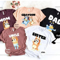 Blue Shirt,  Matching Shirts, Personalized Blue Tee, Blue Tee,  Blue Tee,  Blue Dog, Blue and Bingo,  Shirt Hoodie,...