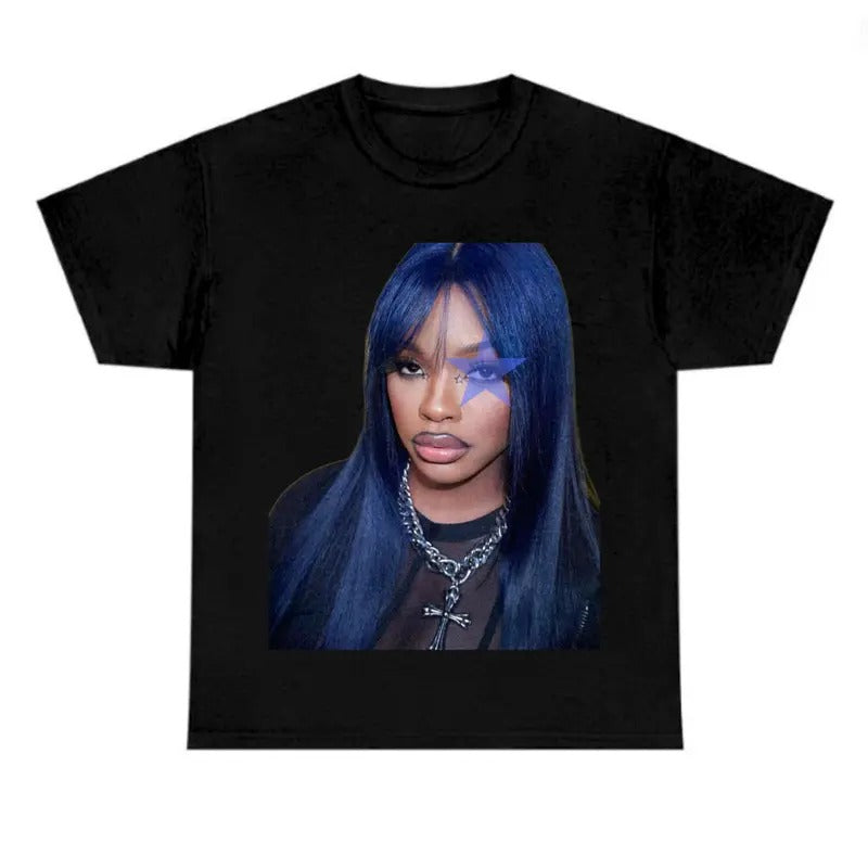 Blue Star JT Graphic Black Shirt Classic Cotton Hoodie, Sweatshirt | GrindPrints.com