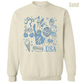 Blue USA Collage Sweatshirt 'NLB' T-Shirts, Hoodie | GrindPrints.com
