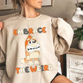 Bluey Bingo Embrace The Weird Shirt | Bluey Bandit Heeler Chilli Heeler Shirt | Bluey Party Shirt Blue Dog Family...