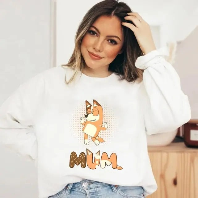 Bluey Bingo Mom Family Sweatshirt T Shirt Hoodie | GrindPrints.com