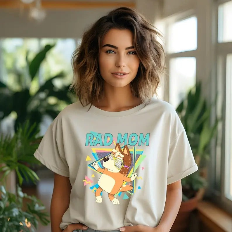 Bluey Cool Mom Club Shirt Retro Rad Mom Bluey Shirt Retro Chilli Heeler Shirt Mom Bluey Shirt Chilli Heeler Bluey Family Shirt T-Shirts, Hoodie, Sweatshirt