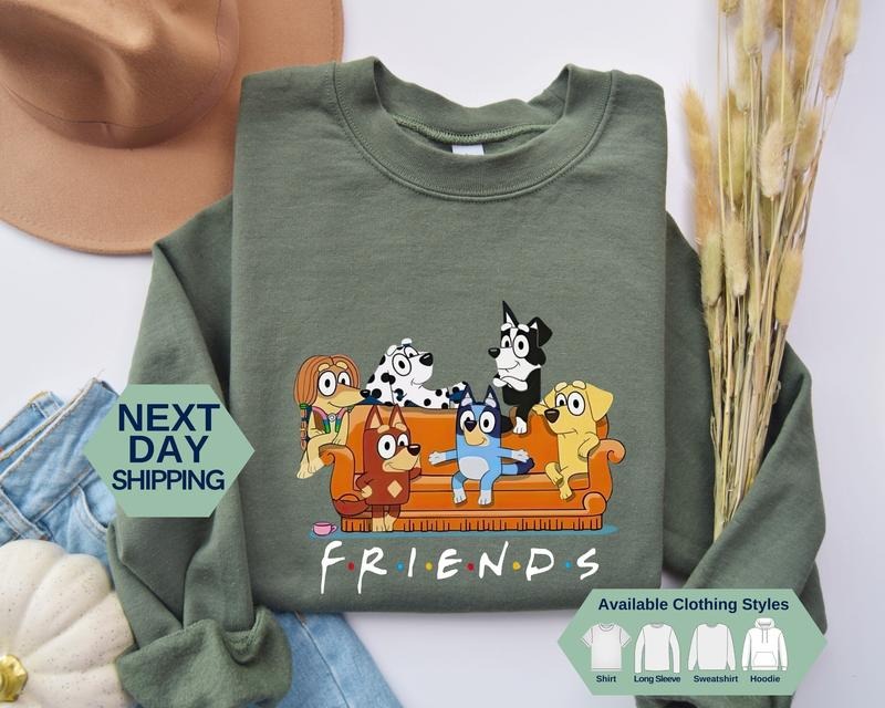 Bluey Family Shirt, Bluey Cartoon Shirt, Bluey Birthday Party  sweater Hoodie, Sweatshirt | GrindPrints.com