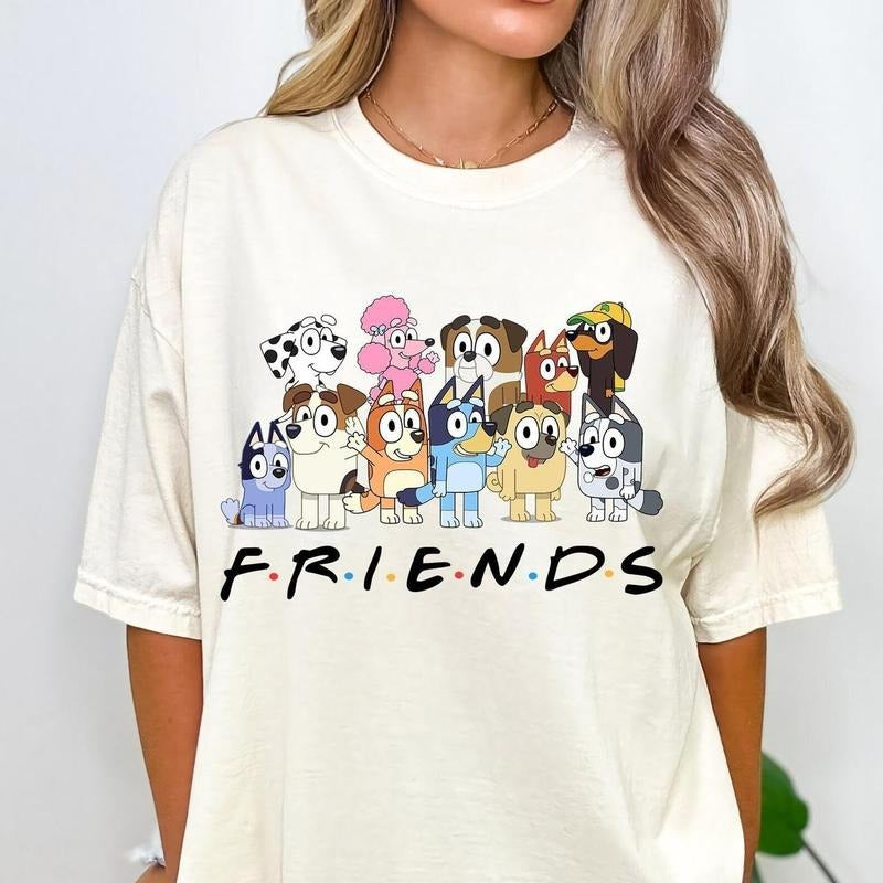 Bluey Friends T-Shirt DRG, Bluey Friends T-Shirt Bundle, Bluey For T-Shirts DRG, Birthday T-Shirt For Her Hoodie, Sweatshirt