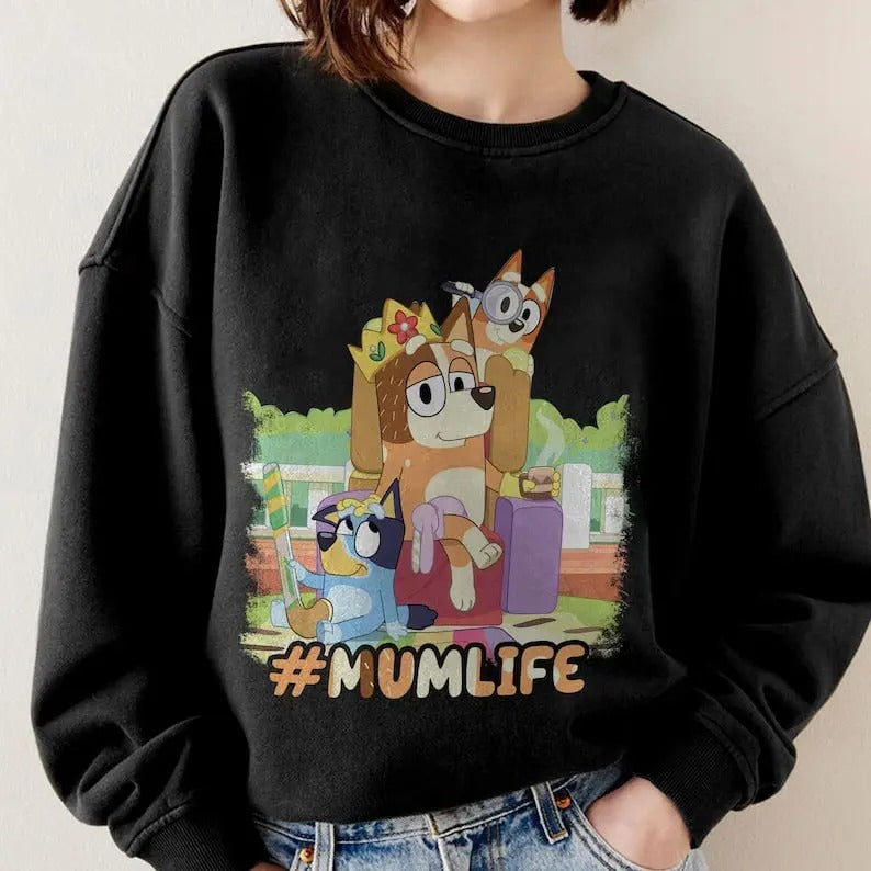Bluey Mum Life Bluey Cool Mom Club Shirt Bluey Chilli Heeler Shirt Bluey Mom Shirt Bluey Mum My Mom Era T-Shirts, Hoodie, Sweatshirt