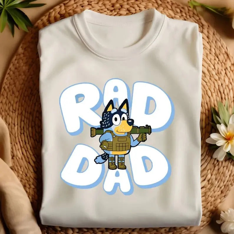 Bluey Rad Dad Shirt, Bluey Bingo Family TShirt, Bluey Bandit Rad Dad Shirt, Bluey Dad, Bluey Family Shirt, Cool Dad Club...