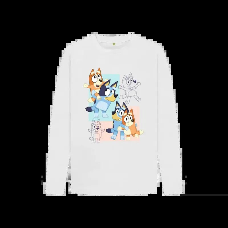 Bluey and Bingo Long Sleeve T-shirt Hoodie, Sweatshirt | GrindPrints.com