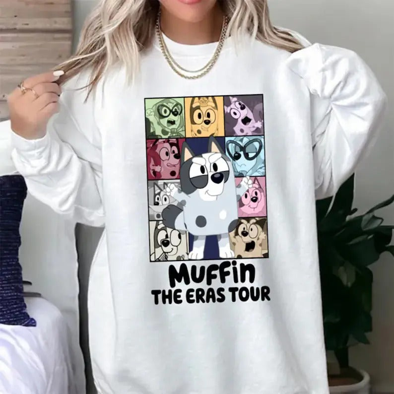 Blueyy Muffin Eras Tour Shirt, Muffin Bluey Shirt, Muffin T-Shirt, Sweatshirt, Hoodie, Muffin, Bluey Shirt | GrindPrints.com