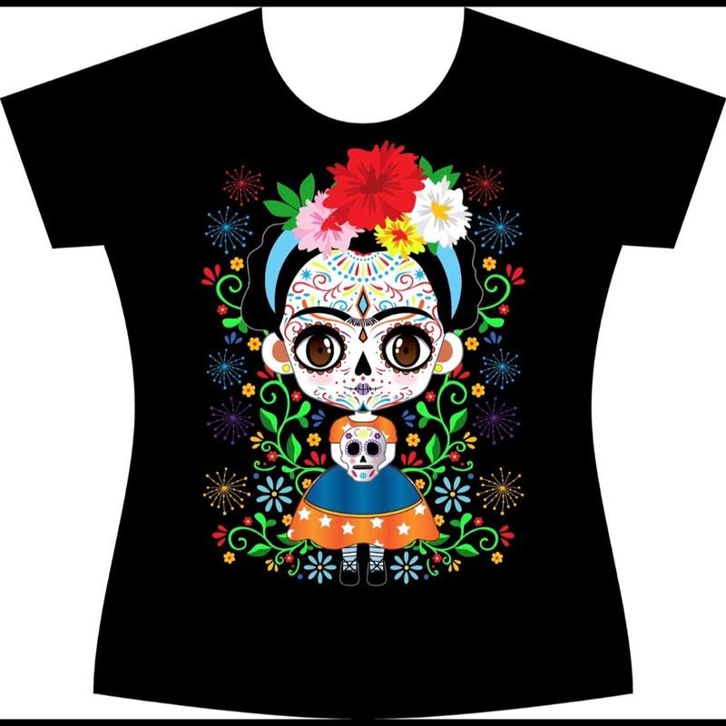 Blusa de Frida catrina Cotton T-Shirts, Hoodie, Sweatshirt | GrindPrints.com