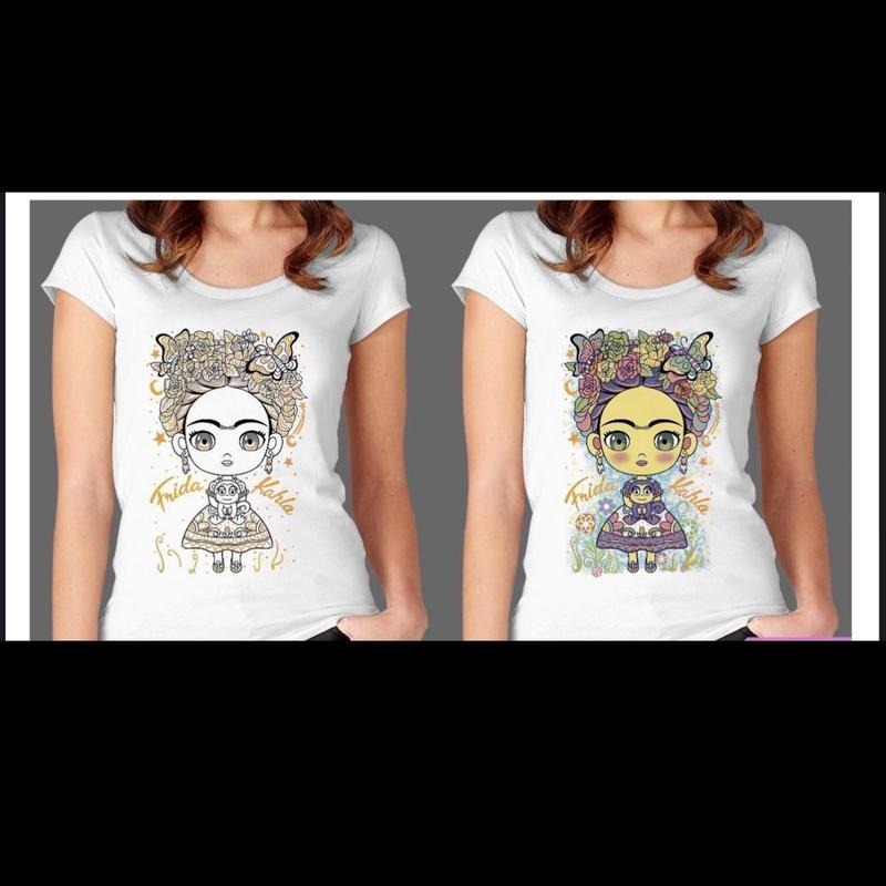 Blusa de Frida para dama. Shirt for women Casual Cotton Hoodie, Sweatshirt | GrindPrints.com
