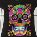 Blusa para dama de calavera gato Cotton Casual T-Shirts, Hoodie, Sweatshirt | GrindPrints.com