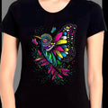 Blusa para dama. Colibri mariposa Cotton Casual T-Shirts, Hoodie, Sweatshirt | GrindPrints.com