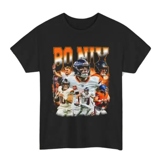 Bo Nix Shirt Funny Graphic Tee Vintage #D.Broncooss Football Merch Crew Neck, Size S- 3XL, Menswear Top, Womenswear Top...