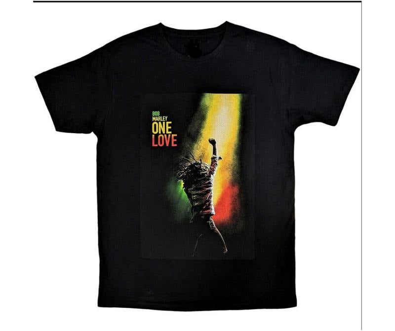 Bob Marley T-Shirt - One Love Movie - Black t-shirt Hoodie, Sweatshirt | GrindPrints.com
