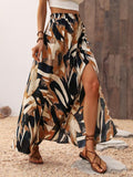 Boho Allover Print Slit Hem Maxi Skirt Summer High Waist A Line Skirt T-Shirts, Hoodie, Sweatshirt | GrindPrints.com