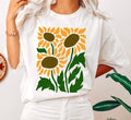 Boho Botanical Sunflower Art Nouveau Floral T-Shirtstyle{n002}5 T-Shirts, Hoodie, Sweatshirt | GrindPrints.com