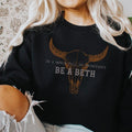 Boho Cow Skull Sweatshirt, Howdy Shirt, Cowgirl Shirt, Bull Skull Shirt, Country Music clothing, Wild West Sweatshirt,...