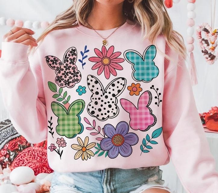 Boho Easter DTF Transfers - THIS IS NOT A SHIRT Hoodie, Sweatshirt | GrindPrints.com