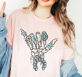 Boho Hand T-Shirt Skull Hand Tshirt Boho Skull Tee Skull Boho Shirt Hand Boho T-Shirt Hand Skull Tshirt Western Boho Tee...