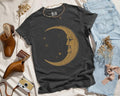 Boho Moon Shirt, Retro T-shirt TShirt for Women, Spiritual Astrology T Shirt, Vintage Graphic Tee, Celestial Trendy Yoga...
