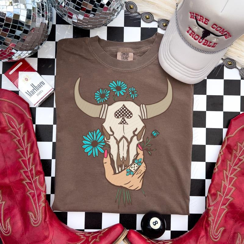 Boho Skull DTF Transfers - THIS IS NOT A SHIRT Hoodie, Sweatshirt | GrindPrints.com