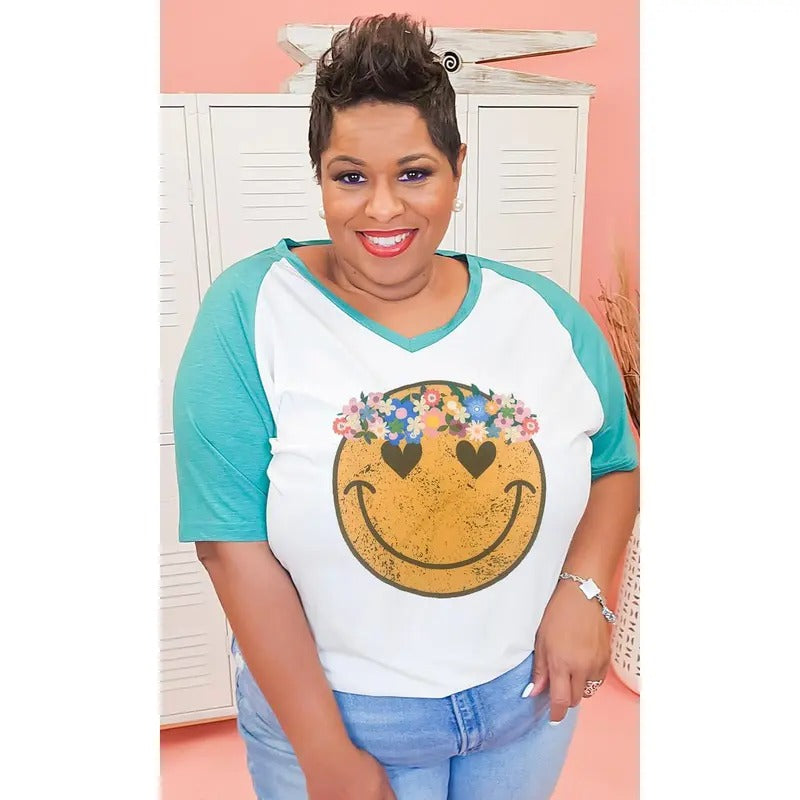 Boho Smiley V-Neck T-Shirts, Hoodie, Sweatshirt | GrindPrints.com