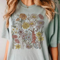 Boho Spring Flowers Graphic Tee Summer Floral Tshirt Neutral Floral Bouquet T-Shirt Casual Unisex Flower Top Hoodie,...