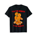 Boho Style Christmas Gingerbread Man Print T-Shirt for Men, 100% Cotton Crew Neck Casual Tee, Short Sleeve, Regular Fit,...
