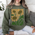 Boho Sunflowers, Retro Floral Sweatshirt T-Shirts, Hoodie | GrindPrints.com